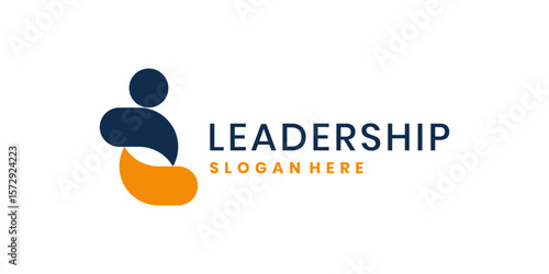 Leadership logo design, people logo concept icon