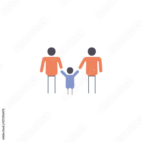 Two adults holding a childs hands family parents