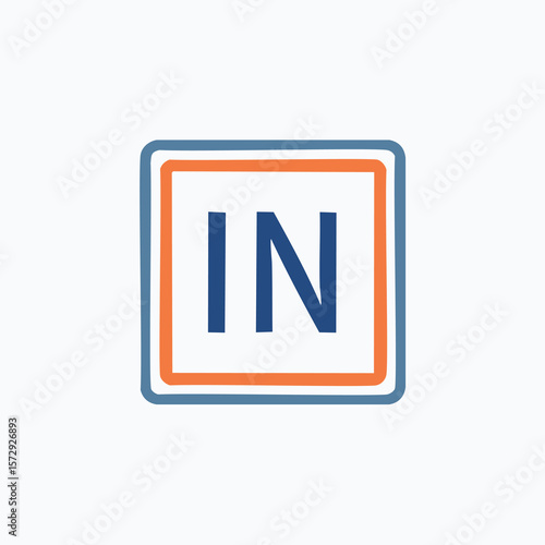 Blue and orange square