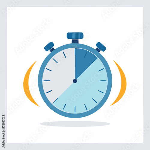 Blue stopwatch with
