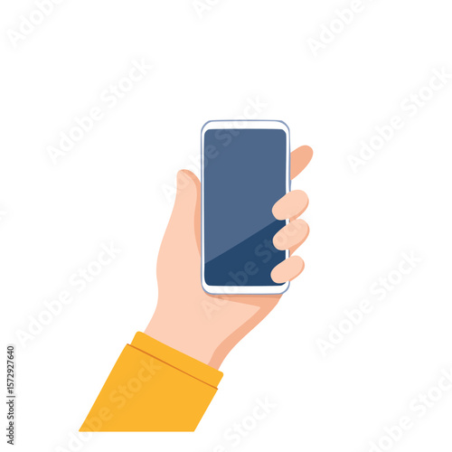 Hand holding smartphone