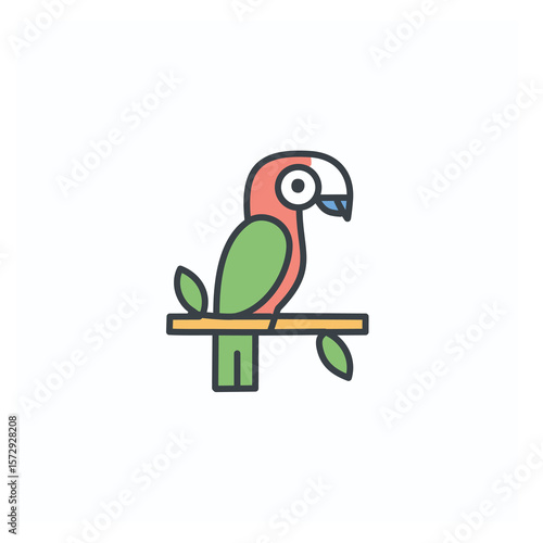 Parrot perched on branch
