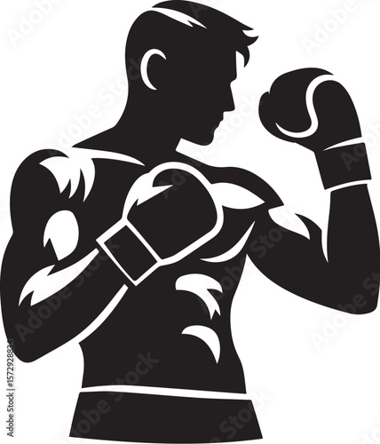 Vector of a boxer