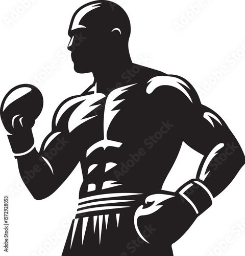 Vector of a boxer
