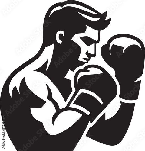 Vector of a boxer
