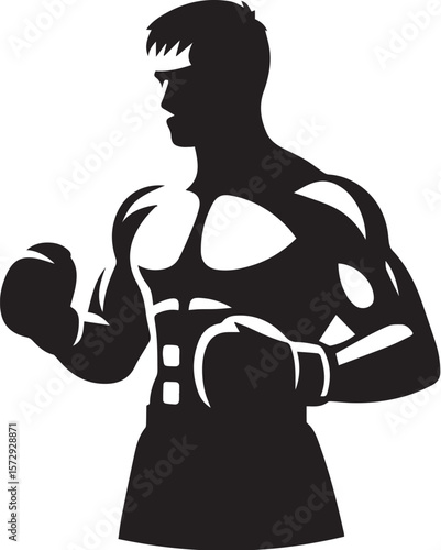 Vector of a boxer