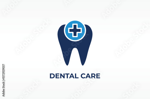 DENTAL CARE vector, icon or logo sign isolated symbol illustration