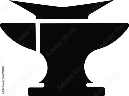 metal foundry icon vector silhouette on transparent background