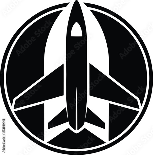 aerospace industry icon vector silhouette on transparent background