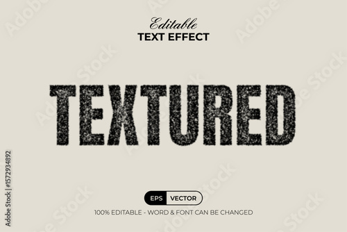 Editable Text Effect Textured Style.
