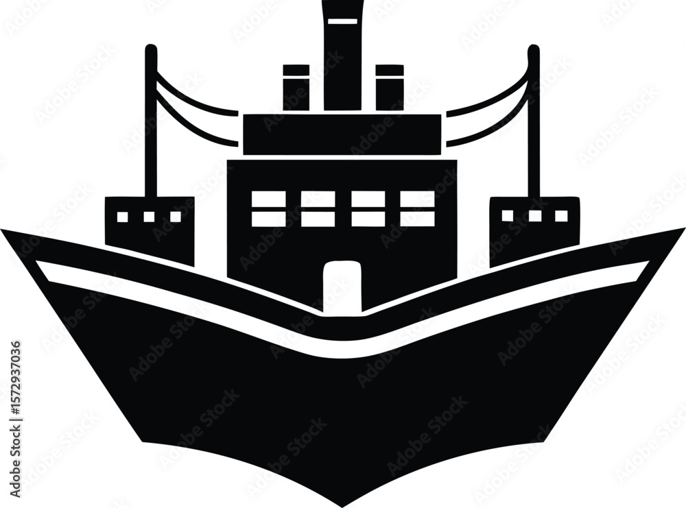 Obraz premium shipyard icon vector silhouette on transparent background