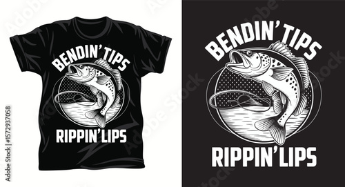 Fishing graphic vactor t shirt design art