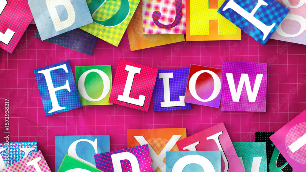 A fun crumpled paper themed caption background made of paper magazine style letters. A fun crumpled paper themed caption background made of paper magazine style letters.