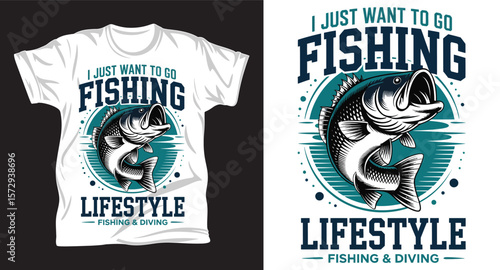 Fishing graphic vactor t shirt design art