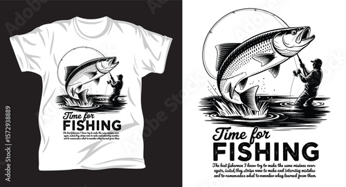 Fishing graphic vactor t shirt design art