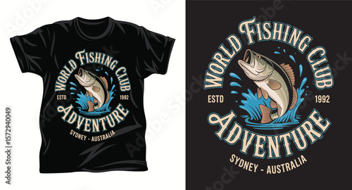 Fishing graphic vactor t shirt design art