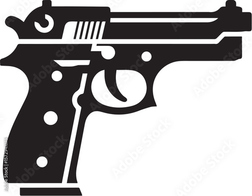 Gun black icon vector design