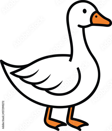 vector illustration of a goose
