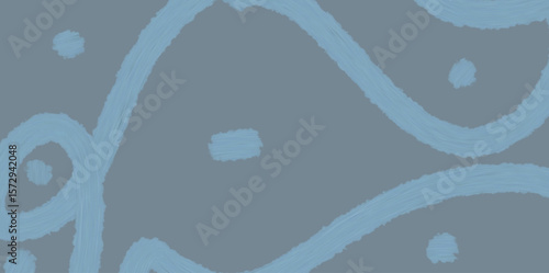 Vector illustration of abstract background of curved swirling line pattern plus light blue dots on dark blue background authentic vintage trendy style is very good to be used for poster decoration, wa