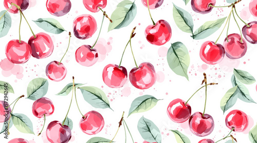 seamless pattern with cherry