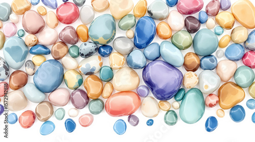 colorful glass stones