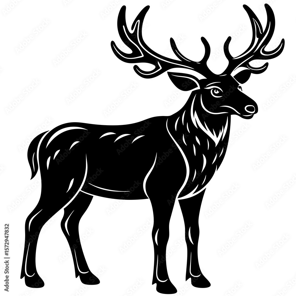 Obraz premium silhouette of a deer