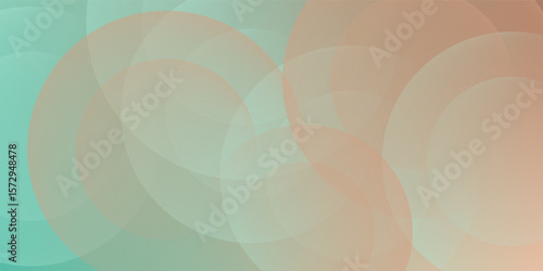 Art & Illustrationminimalist abstract background orange nad gren gradations with circle shape. vector eps 10