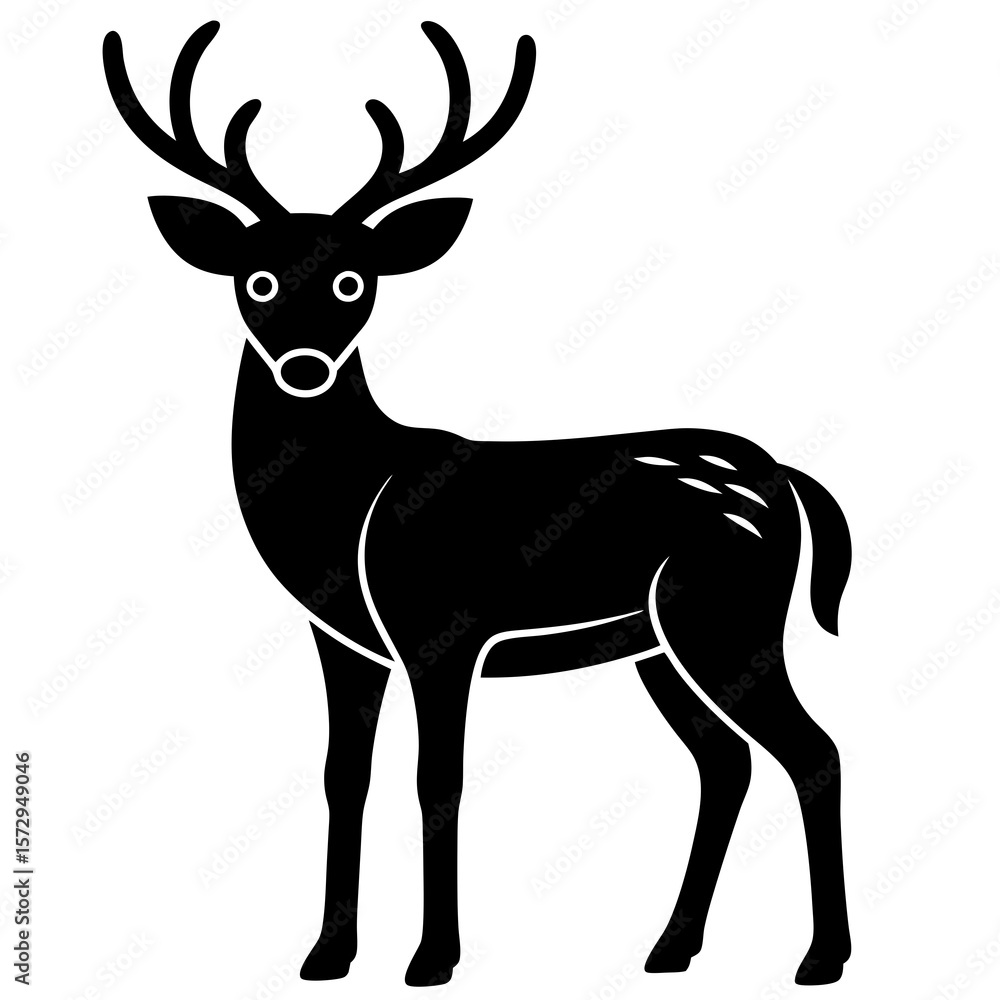 Fototapeta premium deer silhouette vector illustration