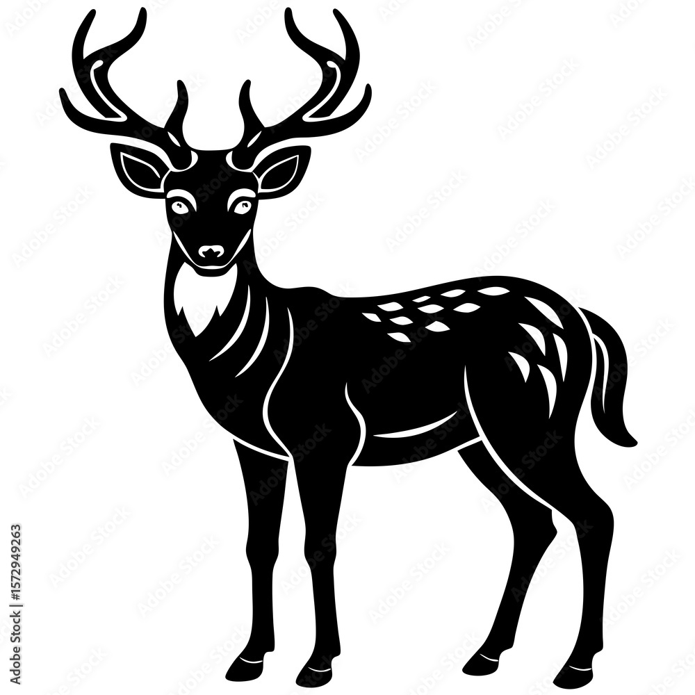 Fototapeta premium silhouette of a deer