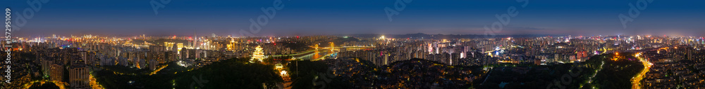 Fototapeta premium Prosperous Night City Scenery, Chongqing, China