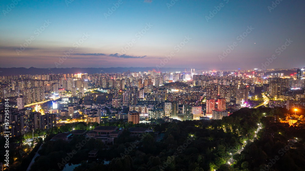 Fototapeta premium Prosperous Night City Scenery, Chongqing, China