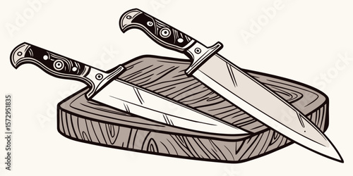 vintage knife and a knife