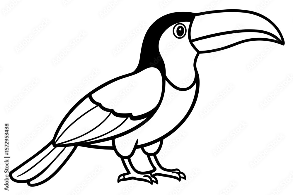 Fototapeta premium Toucan Outline Design