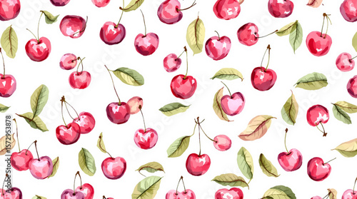 seamless pattern with cherries