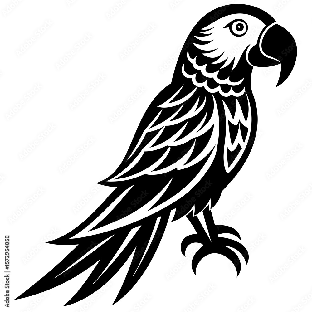 Fototapeta premium black and yellow macaw
