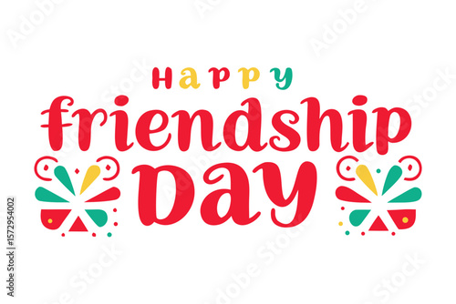 Friendship Day Celebration: Joyful greeting, showcasing the essence of unity and camaraderie, celebrating bonds of friendship.