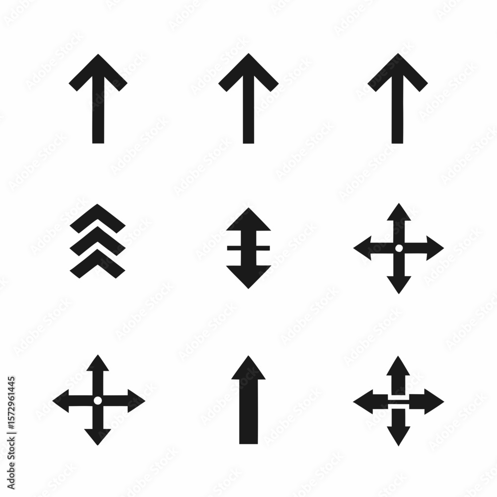 Navigation Arrow Icon Set Vector. Navigation Arrow Icon Set Vector.