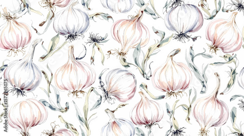 Detailed onion illustration featuring layers and subtle colors, perfect for food-themed backgrounds and prints