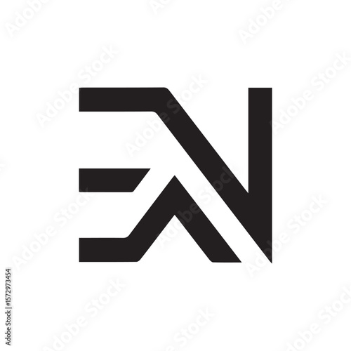 Free Download Minimalist Letter EN Logo Design – Modern Geometric Monogram - GFXLoad