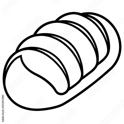 Bread line art vector