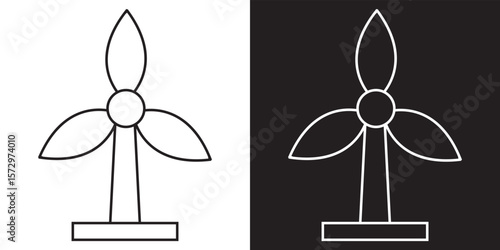 Renewable energy and  power system icon vector illustration; EPS 10/AI