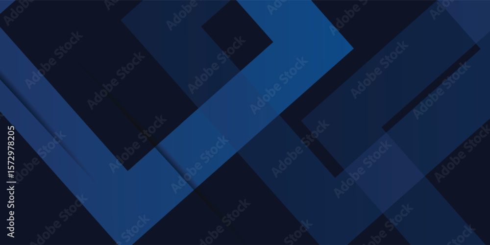 Obraz premium Blue black abstract background geometry shine and layer element vector for presentation design. Suit for business, corporate, institution, party, festive, seminar, and talks