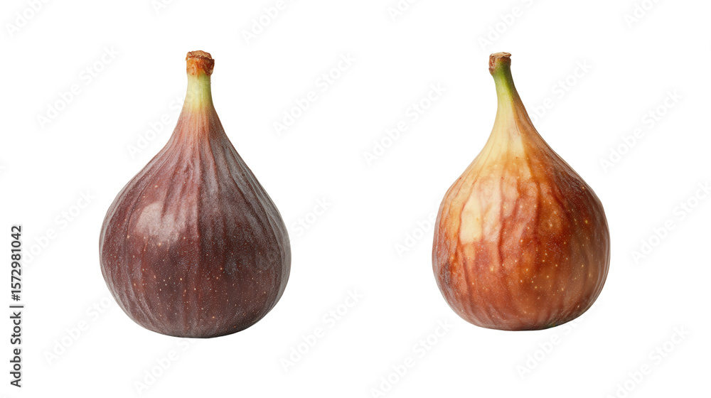 Obraz premium Fig whole and ripe background isolated on a Transparent background, PNG file.