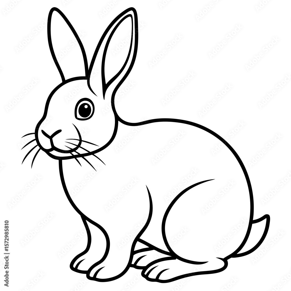 Obraz premium Bunny line art vector