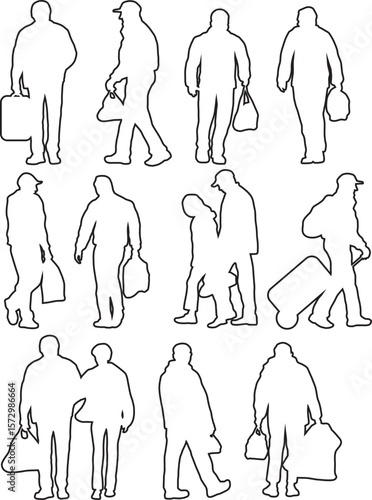 HOMMES TRANSPORTANT DES PAQUETS.eps