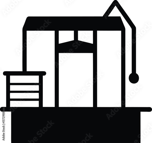 Dip Station Silhouette Vector Art Illustration