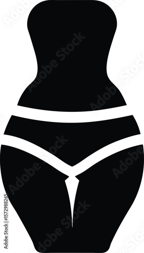 Glute Band Silhouette Vector Art Illustration