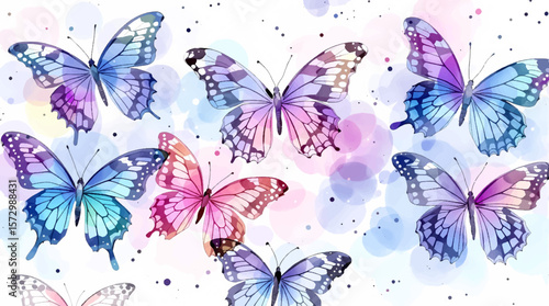 seamless pattern with butterflies