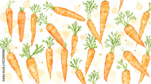 seamless pattern with carrots