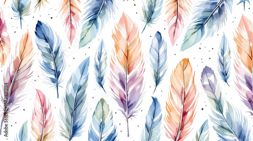 colorful feathers background